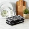 imageDII Cleaning Collection MultiPurpose Microfiber Gray Stripes Dishtowel SetBlack Lattice