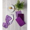 imageDII Cleaning Collection MultiPurpose Microfiber Gray Stripes Dishtowel SetEggplant Lattice