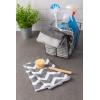 imageDII Cleaning Collection MultiPurpose Microfiber Gray Stripes Dishtowel SetGray Chevron