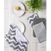 imageDII Cleaning Collection MultiPurpose Microfiber Gray Stripes Dishtowel SetGray Chevron