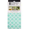 imageDII Fridge Liner Collection NonAdhesive Cut to Fit 12x24 Teal Abstract Leaf 6 PieceAqua Lattice