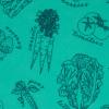 imageDII Fridge Liner Collection NonAdhesive Cut to Fit 12x24 Teal Abstract Leaf 6 PieceAqua Market