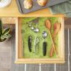 imageDII Fridge Liner Collection NonAdhesive Cut to Fit 12x24 Teal Abstract Leaf 6 PieceArtichoke Green Market