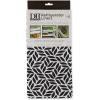 imageDII Fridge Liner Collection NonAdhesive Cut to Fit 12x24 Teal Abstract Leaf 6 PieceBlack Abstract Leaf