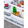 imageDII Fridge Liner Collection NonAdhesive Cut to Fit 12x24 Teal Abstract Leaf 6 PieceBlack Dahlia