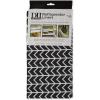 imageDII Fridge Liner Collection NonAdhesive Cut to Fit 12x24 Teal Abstract Leaf 6 PieceBlack Herringbone