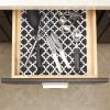 imageDII Fridge Liner Collection NonAdhesive Cut to Fit 12x24 Teal Abstract Leaf 6 PieceBlack Lattice