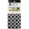 imageDII Fridge Liner Collection NonAdhesive Cut to Fit 12x24 Teal Abstract Leaf 6 PieceBlack Lattice