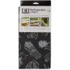 imageDII Fridge Liner Collection NonAdhesive Cut to Fit 12x24 Teal Abstract Leaf 6 PieceBlack Market Print