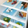 imageDII Fridge Liner Collection NonAdhesive Cut to Fit 12x24 Teal Abstract Leaf 6 PieceBright Blue Herringbone