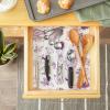 imageDII Fridge Liner Collection NonAdhesive Cut to Fit 12x24 Teal Abstract Leaf 6 PieceEggplant Market