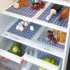 imageDII Fridge Liner Collection NonAdhesive Cut to Fit 12x24 Teal Abstract Leaf 6 PieceFrench Blue Herringbone