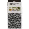 imageDII Fridge Liner Collection NonAdhesive Cut to Fit 12x24 Teal Abstract Leaf 6 PieceGray Abstract Leaf