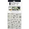 imageDII Fridge Liner Collection NonAdhesive Cut to Fit 12x24 Teal Abstract Leaf 6 PieceGray Veggies