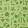 imageDII Fridge Liner Collection NonAdhesive Cut to Fit 12x24 Teal Abstract Leaf 6 PieceGreen Veggies