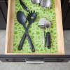 imageDII Fridge Liner Collection NonAdhesive Cut to Fit 12x24 Teal Abstract Leaf 6 PieceGreen Veggies