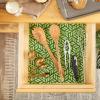 imageDII Fridge Liner Collection NonAdhesive Cut to Fit 12x24 Teal Abstract Leaf 6 PieceHunter Green Abstract Leaf