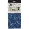 imageDII Fridge Liner Collection NonAdhesive Cut to Fit 12x24 Teal Abstract Leaf 6 PieceNautical Blue Market