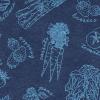 imageDII Fridge Liner Collection NonAdhesive Cut to Fit 12x24 Teal Abstract Leaf 6 PieceNautical Blue Market