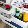 imageDII Fridge Liner Collection NonAdhesive Cut to Fit 12x24 Teal Abstract Leaf 6 PieceNautical Blue Market