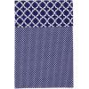 imageDII Fridge Liner Collection NonAdhesive Cut to Fit 12x24 Teal Abstract Leaf 6 PieceNavy Blue Lattice