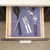 imageDII Fridge Liner Collection NonAdhesive Cut to Fit 12x24 Teal Abstract Leaf 6 PieceNavy Blue Lattice