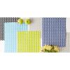 imageDII Fridge Liner Collection NonAdhesive Cut to Fit 12x24 Teal Abstract Leaf 6 PieceStone Herringbone