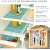 imageDII Fridge Liner Collection NonAdhesive Cut to Fit 12x24 Teal Abstract Leaf 6 PieceTango Red Dahlia