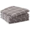 imageDII Scrubber Dishcloths Collection Windowpane Dishrag Set 12x12 WhiteRed Stripe 6 PieceGrayWhite