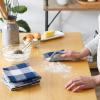 imageDII Scrubber Dishcloths Collection Windowpane Dishrag Set 12x12 WhiteRed Stripe 6 PieceNautical Blue Buffalo Check