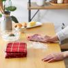 imageDII Scrubber Dishcloths Collection Windowpane Dishrag Set 12x12 WhiteRed Stripe 6 PieceRedWhite