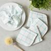imageDII Scrubber Dishcloths Collection Windowpane Dishrag Set 12x12 WhiteRed Stripe 6 PieceWhiteAqua Stripe