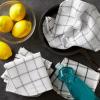 imageDII Scrubber Dishcloths Collection Windowpane Dishrag Set 12x12 WhiteRed Stripe 6 PieceWhiteBlack Stripe