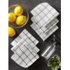 imageDII Scrubber Dishcloths Collection Windowpane Dishrag Set 12x12 WhiteRed Stripe 6 PieceWhiteBlack Stripe