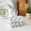 imageDII Scrubber Dishcloths Collection Windowpane Dishrag Set 12x12 WhiteRed Stripe 6 PieceWhiteNautical Blue Stripe