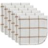 imageDII Scrubber Dishcloths Collection Windowpane Dishrag Set 12x12 WhiteRed Stripe 6 PieceWhiteStone Stripe