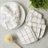 imageDII Scrubber Dishcloths Collection Windowpane Dishrag Set 12x12 WhiteRed Stripe 6 PieceWhiteStone Stripe