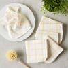 imageDII Scrubber Dishcloths Collection Windowpane Dishrag Set 12x12 WhiteRed Stripe 6 PieceWhiteYellow Stripe