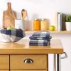 imageDII TriColor Check Collection Kitchen Scrubber Dishcloth French Blue 6 PieceFrench Blue