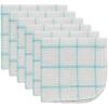White/Aqua Stripe