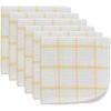 imageDII Scrubber Dishcloths Collection Windowpane Dishrag Set 12x12 WhiteRed Stripe 6 PieceWhiteYellow Stripe
