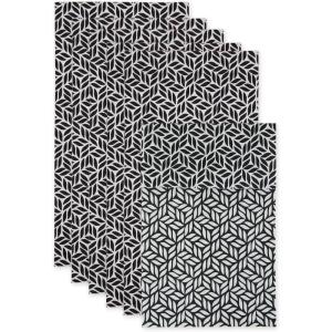 imageDII Fridge Liner Collection NonAdhesive Cut to Fit 12x24 Teal Abstract Leaf 6 PieceBlack Abstract Leaf