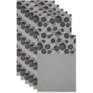 imageDII Fridge Liner Collection NonAdhesive Cut to Fit 12x24 Teal Abstract Leaf 6 PieceBlack Dahlia