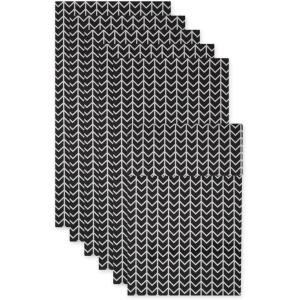 imageDII Fridge Liner Collection NonAdhesive Cut to Fit 12x24 Teal Abstract Leaf 6 PieceBlack Herringbone