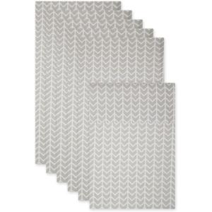 imageDII Fridge Liner Collection NonAdhesive Cut to Fit 12x24 Teal Abstract Leaf 6 PieceCool Gray Herringbone