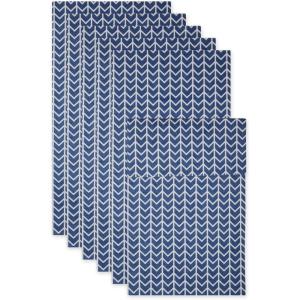 imageDII Fridge Liner Collection NonAdhesive Cut to Fit 12x24 Teal Abstract Leaf 6 PieceFrench Blue Herringbone