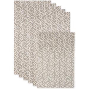 imageDII Fridge Liner Collection NonAdhesive Cut to Fit 12x24 Teal Abstract Leaf 6 PieceStone Abstract Leaf