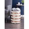 imageDII Collapsible Laundry HamperStorage Basket Stripe Woven Paper Gold Stripe LargeCopper Stripe