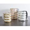 imageDII Collapsible Laundry HamperStorage Basket Stripe Woven Paper Gold Stripe LargeCopper Stripe