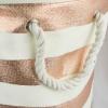 imageDII Collapsible Laundry HamperStorage Basket Stripe Woven Paper Gold Stripe LargeCopper Stripe